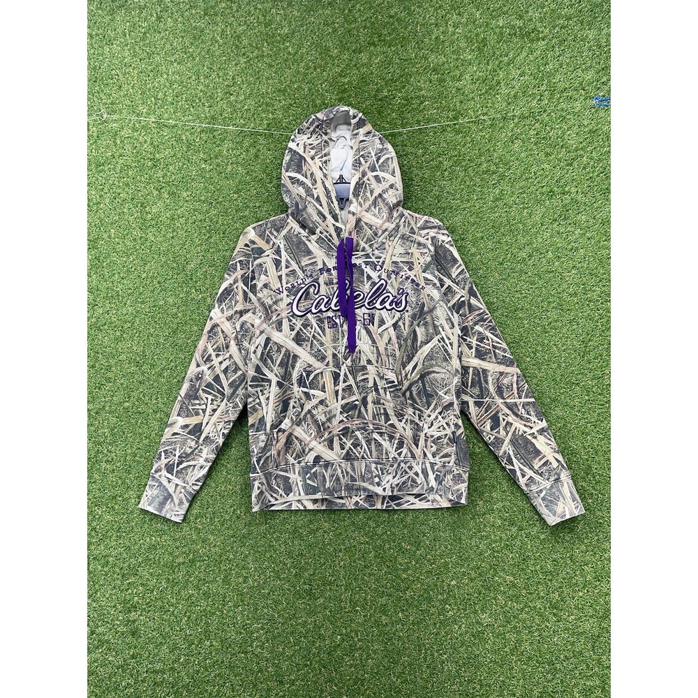 Cabelas Camo Hoodie Womens Small Hunting Seclusion Open Country Kangaroo Pocket